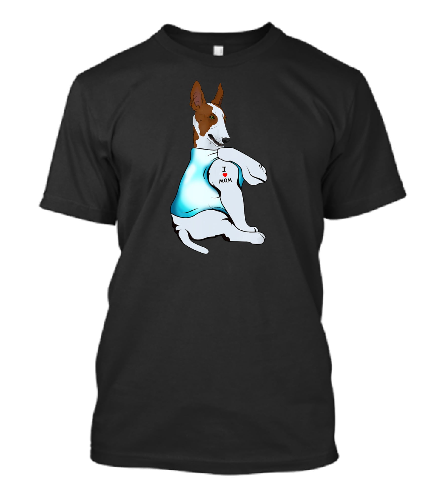 Basenji Dog I Love Mom Tattoo T-Shirt
