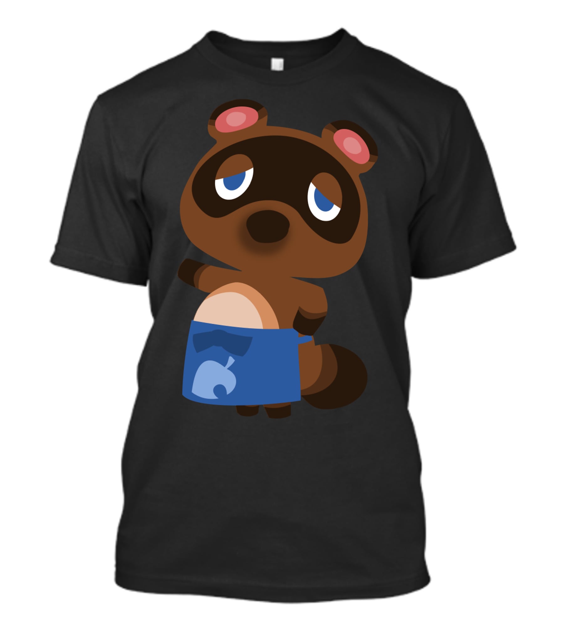 Tom Nook Animal Crossing Character Blue Apron T-Shirt