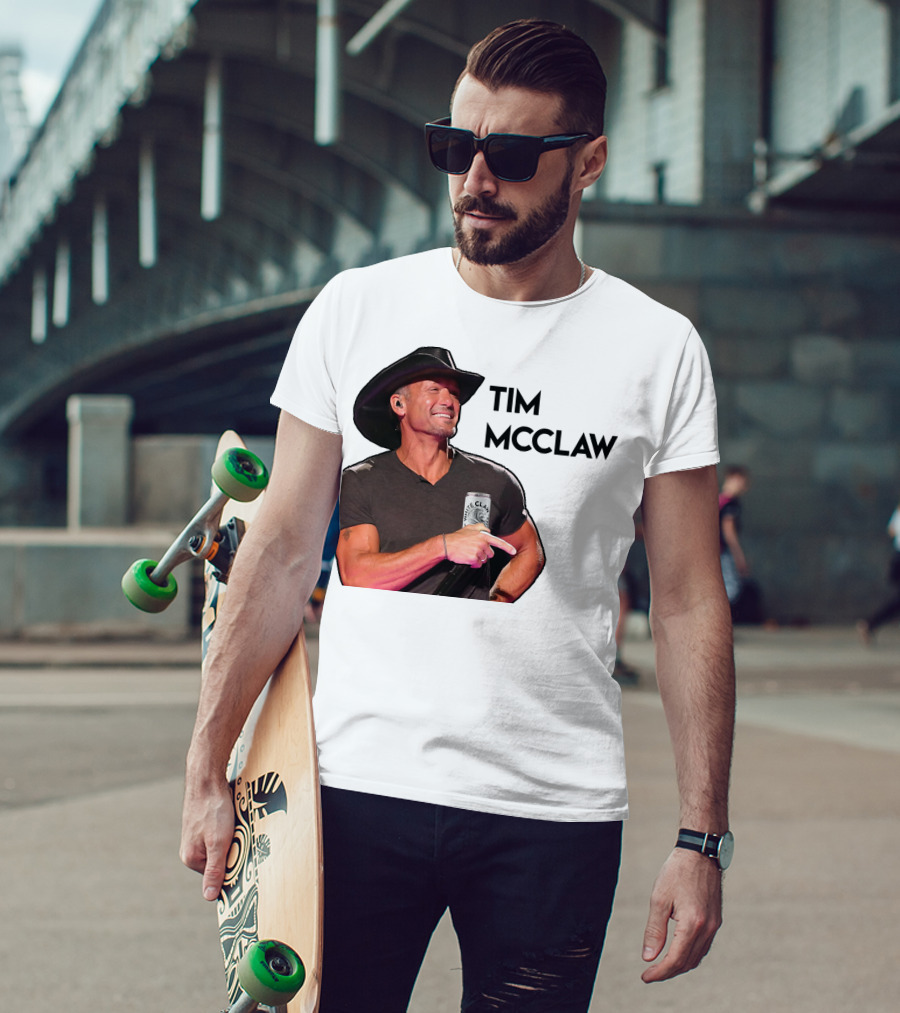 Tim McClaw White Claw Can Cowboy Hat T-Shirt