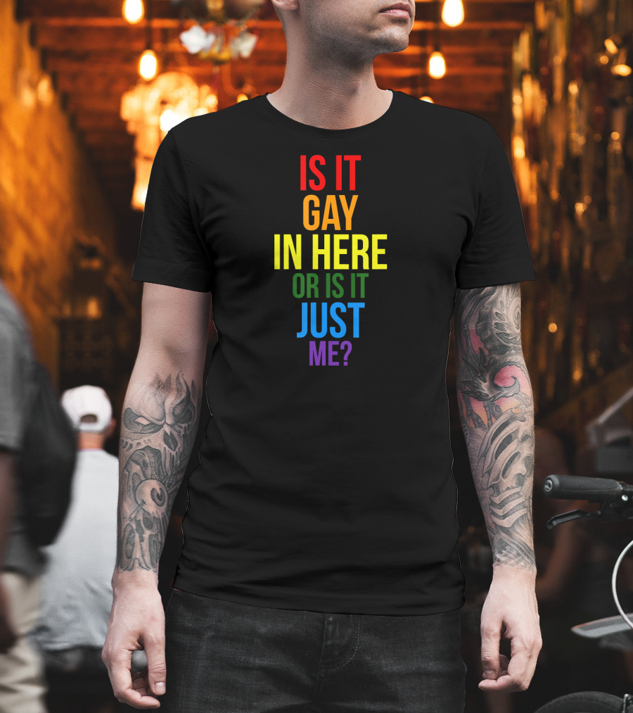 Is It Gay In Here Or Is It Just Me Pride T-Shirt