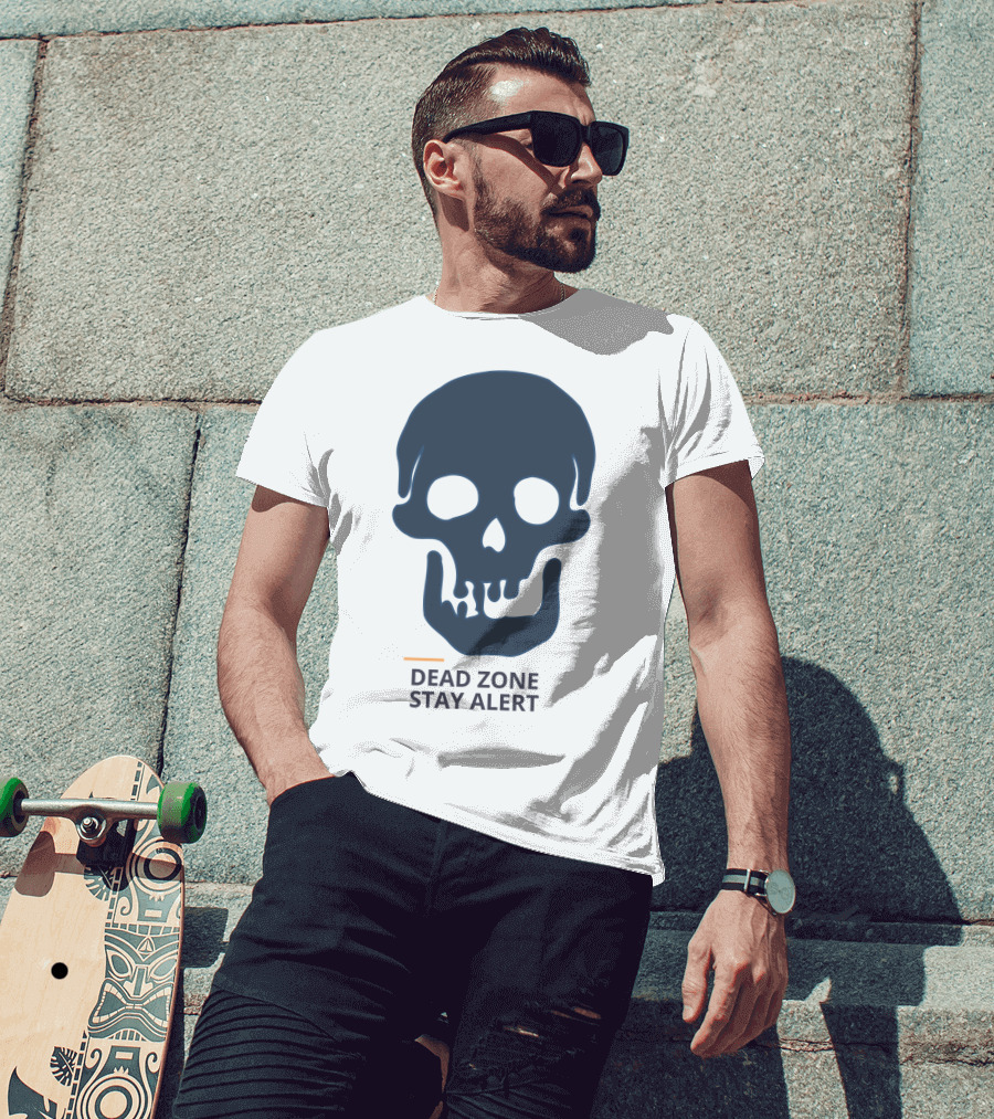 Dead Zone Stay Alert Skull Warning T-Shirt