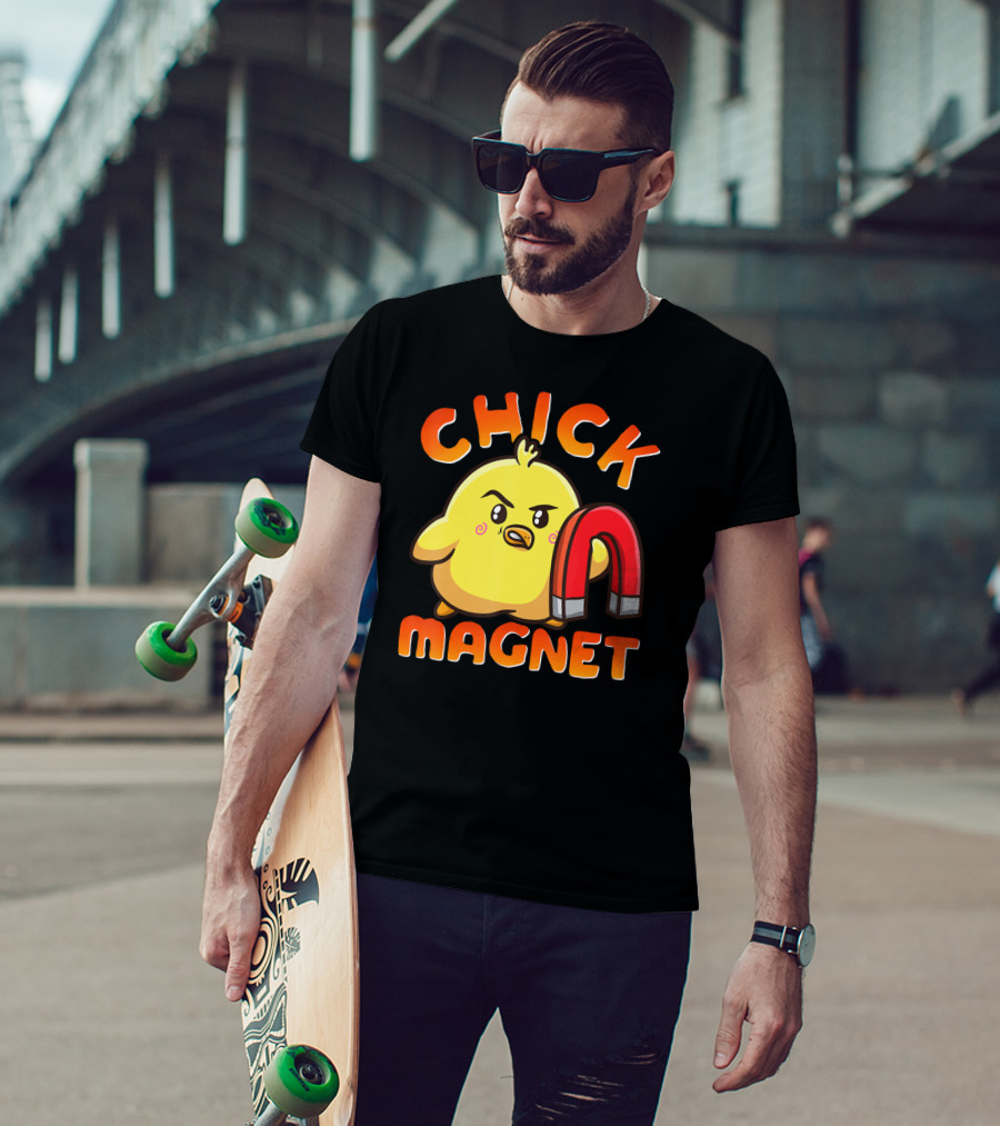 Chick Magnet Costume Magnetic Little Chicken With Red Magnet T-Shirt