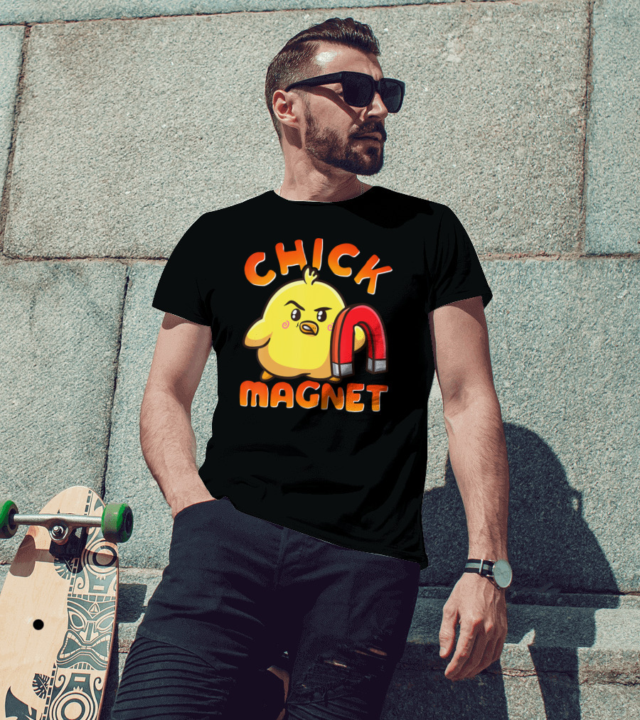 Chick Magnet Costume Magnetic Little Chicken With Red Magnet T-Shirt
