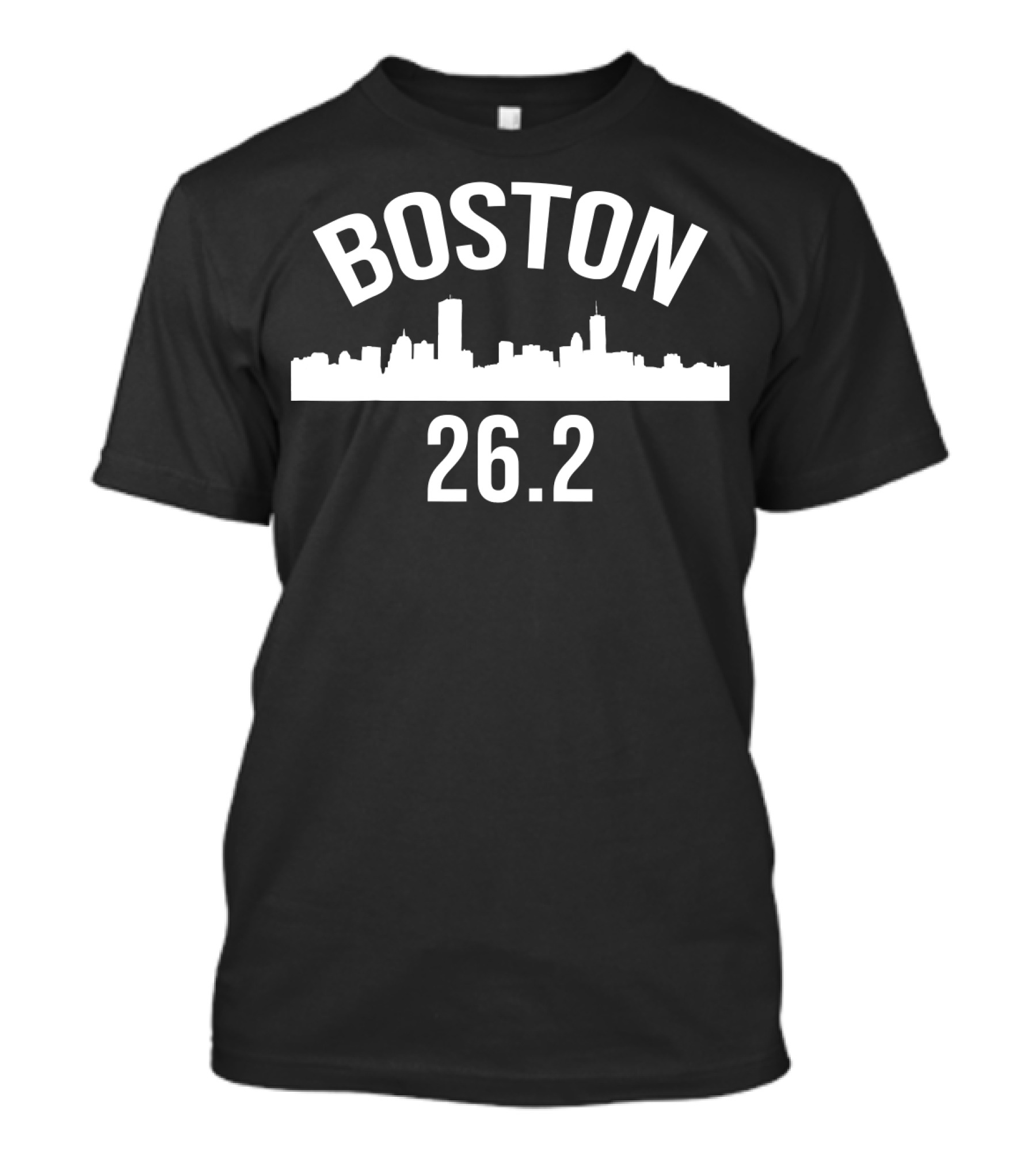 Boston 26.2 Miles Marathon Runner Skyline T-Shirt