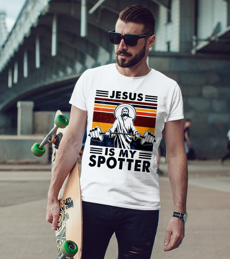 Jesus Is My Spotter Gym Christian T-Shirt