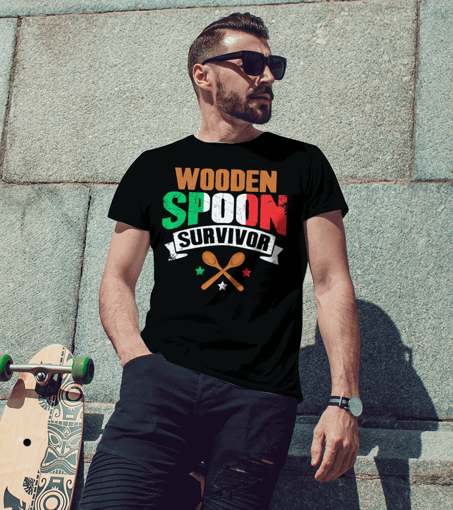 Wooden Spoon Survivor Italian Chef Kitchen Inspiration T-Shirt