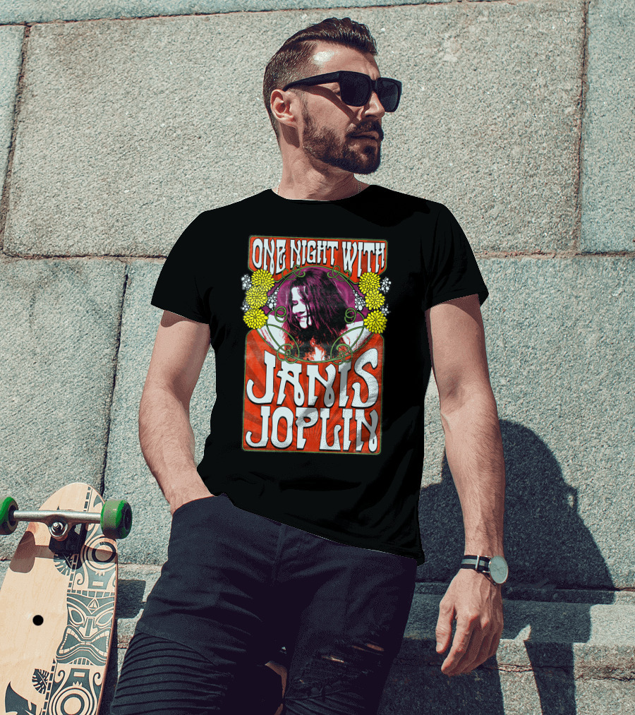 One Night With Janis Joplin Psychedelic Floral Burst T-Shirt