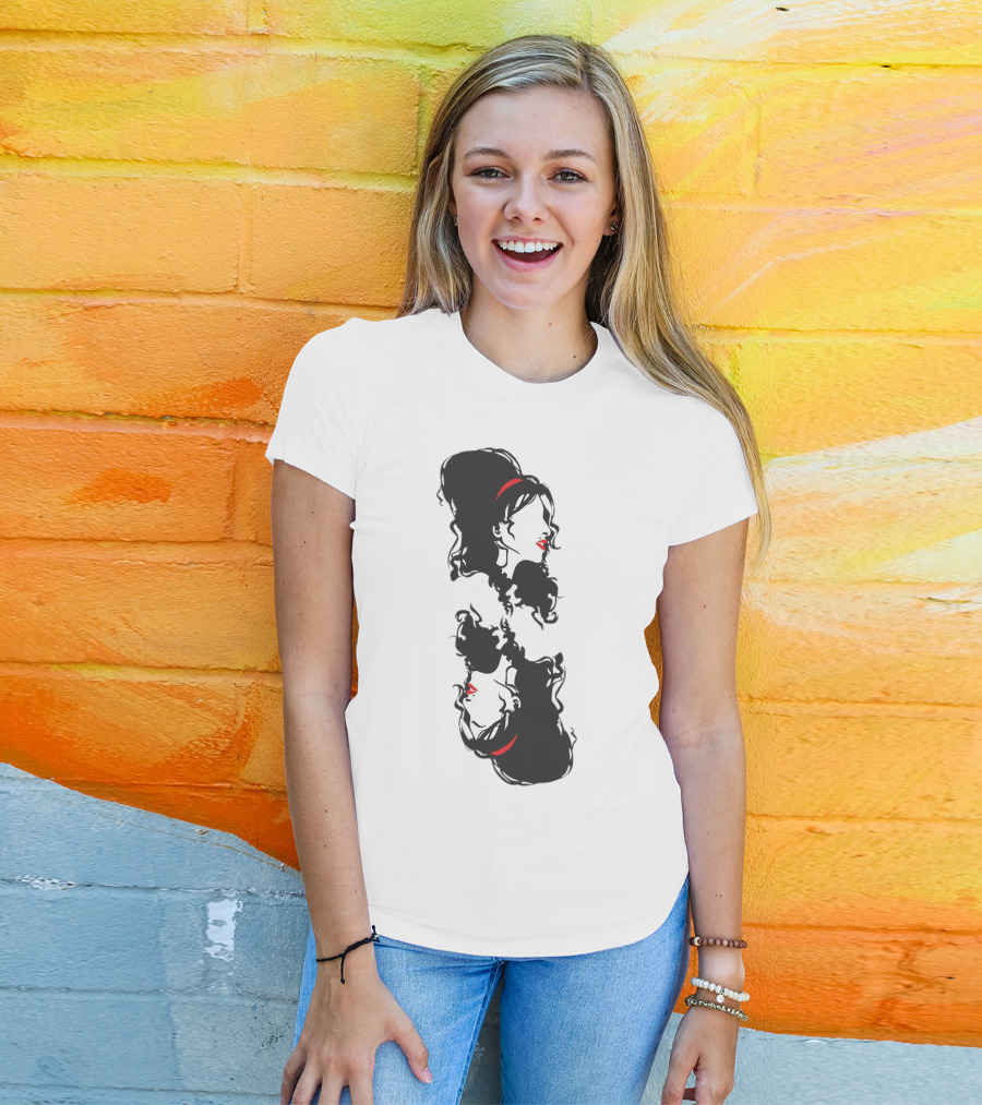 Ace Card Amy Winehouse Mirror Profile T-Shirt