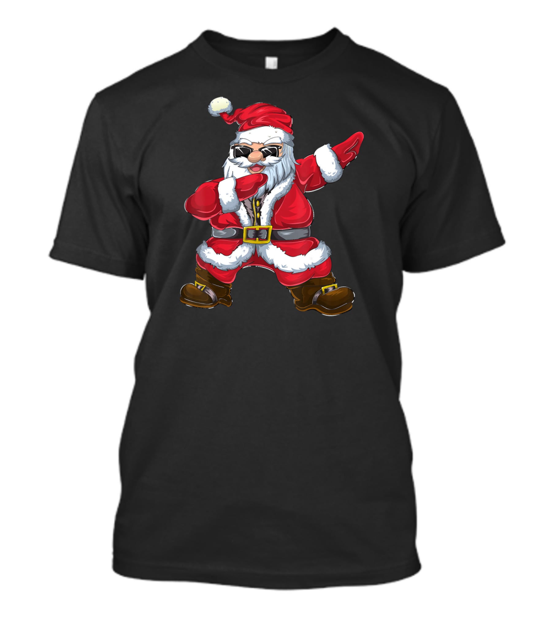 Christmas Dabbing Santa With Sunglasses T-Shirt