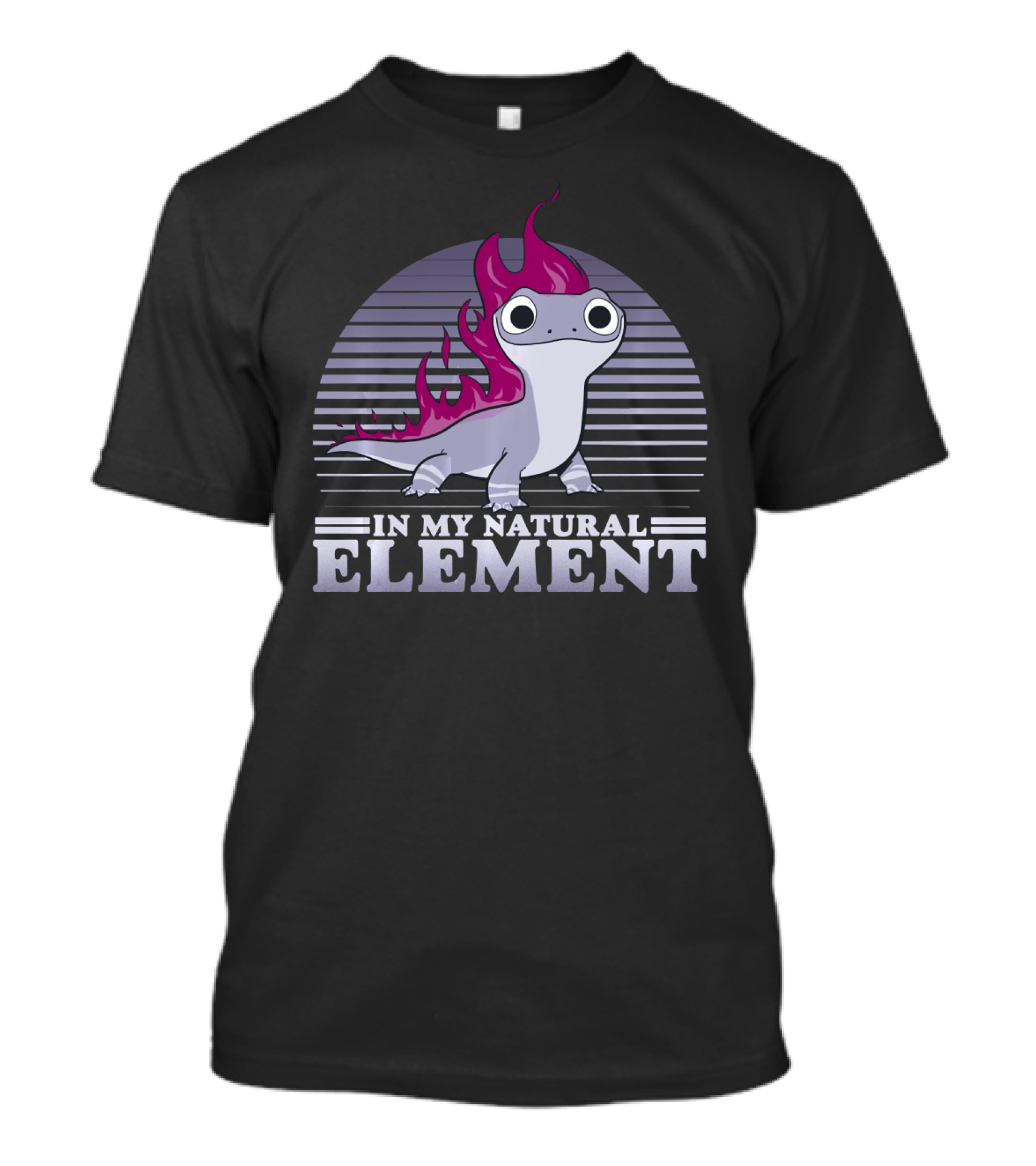 Disney Frozen 2 Salamander In My Natural Element Striped Sun T-Shirt