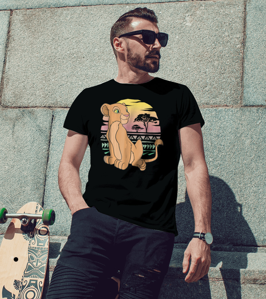 Disney The Lion King Nala 90s Sunset Scene T-Shirt