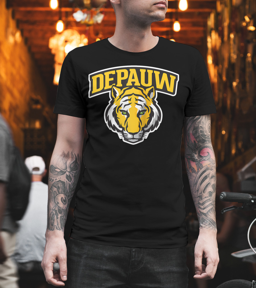 DePauw University Tigers NCAA PPDEPA15 Raglan Baseball T-Shirt