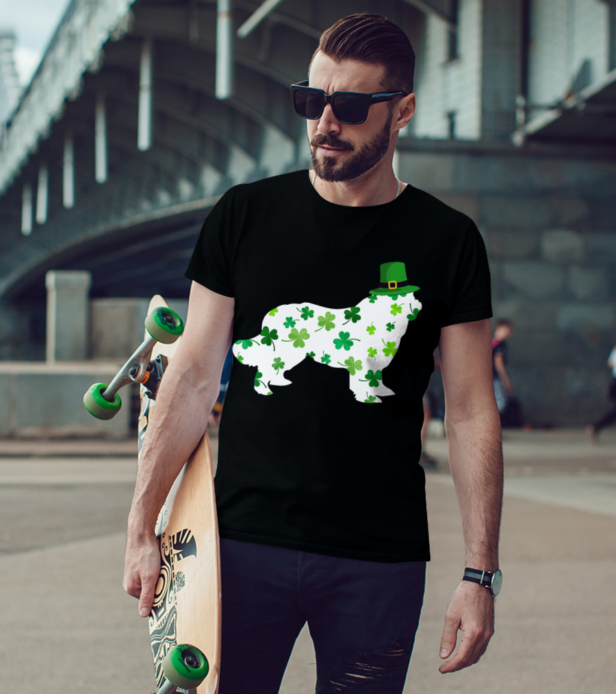 Dog Dad Dog Mom Patrick's Day Shamrock Newfoundland T-Shirt
