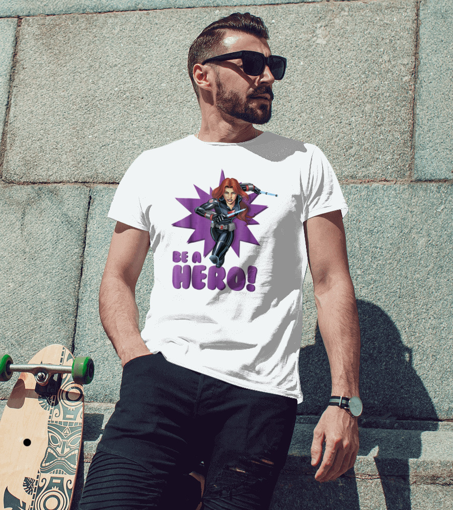 Black Widow Be A Hero Avengers Assemble T-Shirt