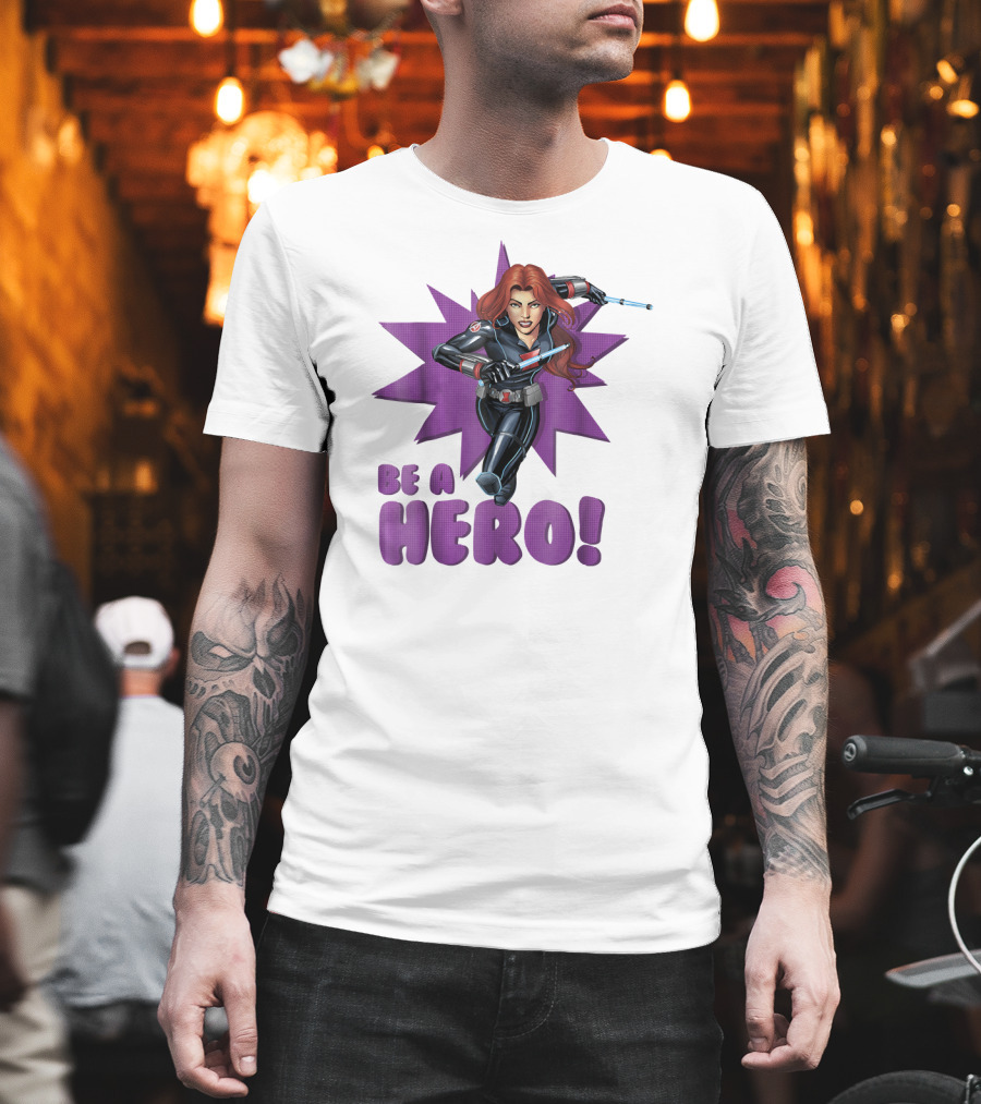 Black Widow Be a Hero Avengers Assemble T-Shirt