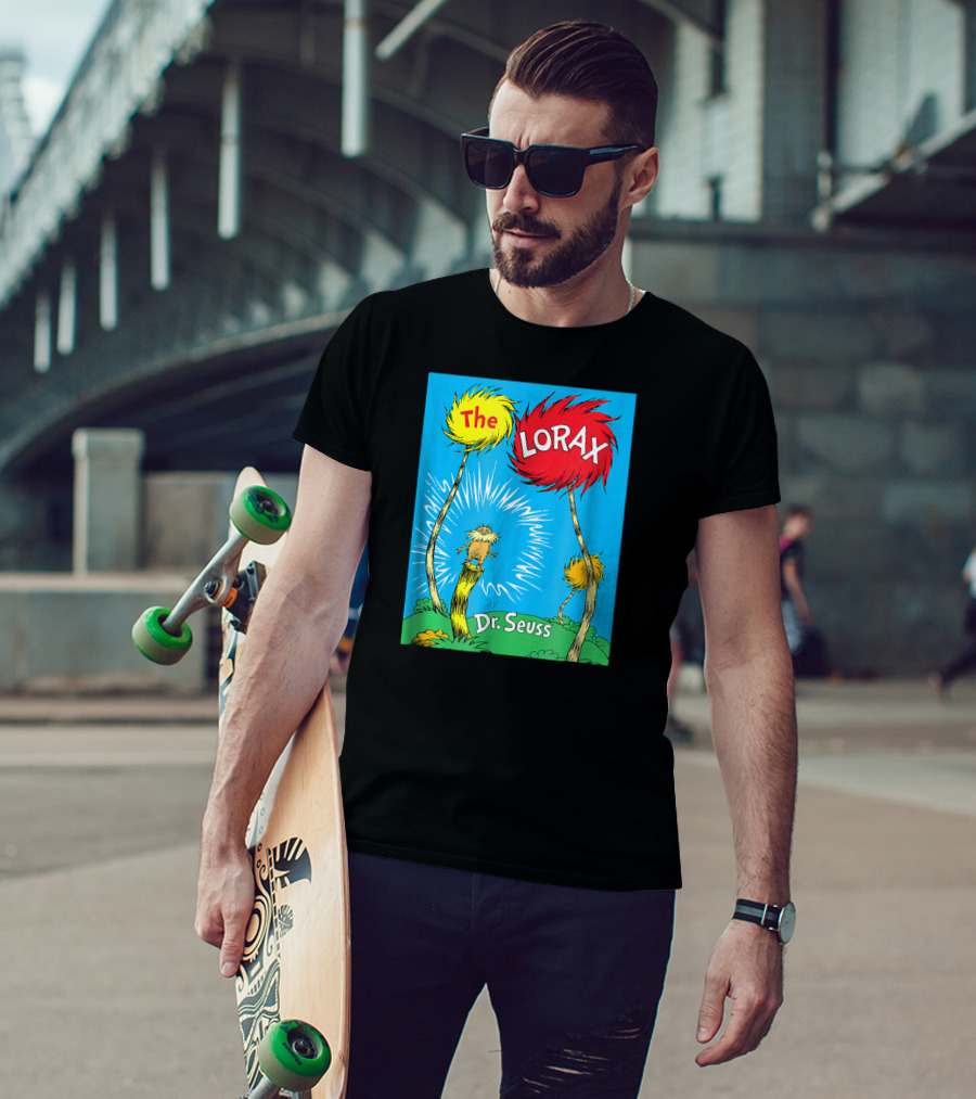The Lorax Dr. Seuss Classic Book Cover Truffula Trees T-Shirt