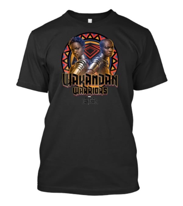Wakandan Warriors Marvel Black Panther Movie Circle T-Shirt