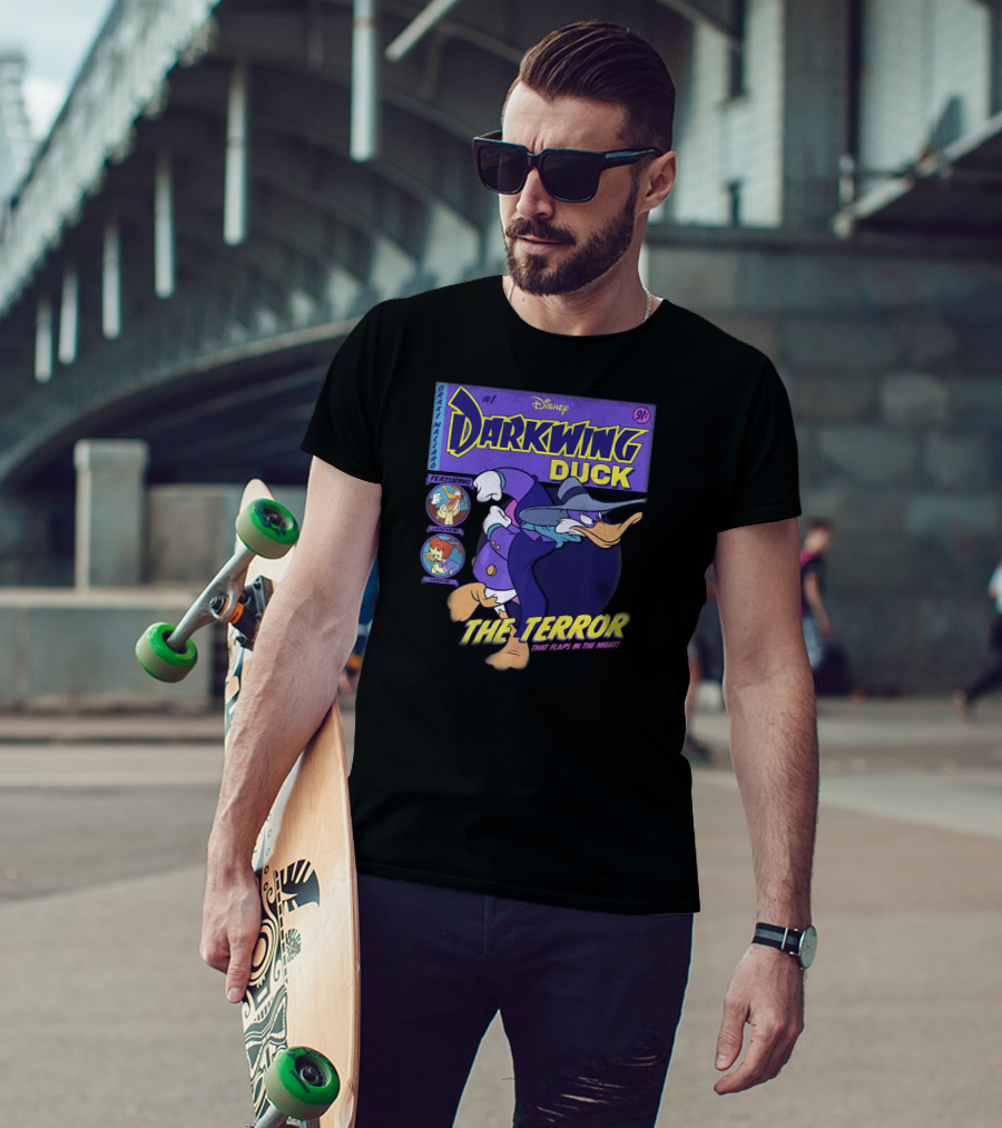 Disney Darkwing Duck The Terror That Flaps In The Night Featuring Drake Mallard Comic Cover T-Shirt