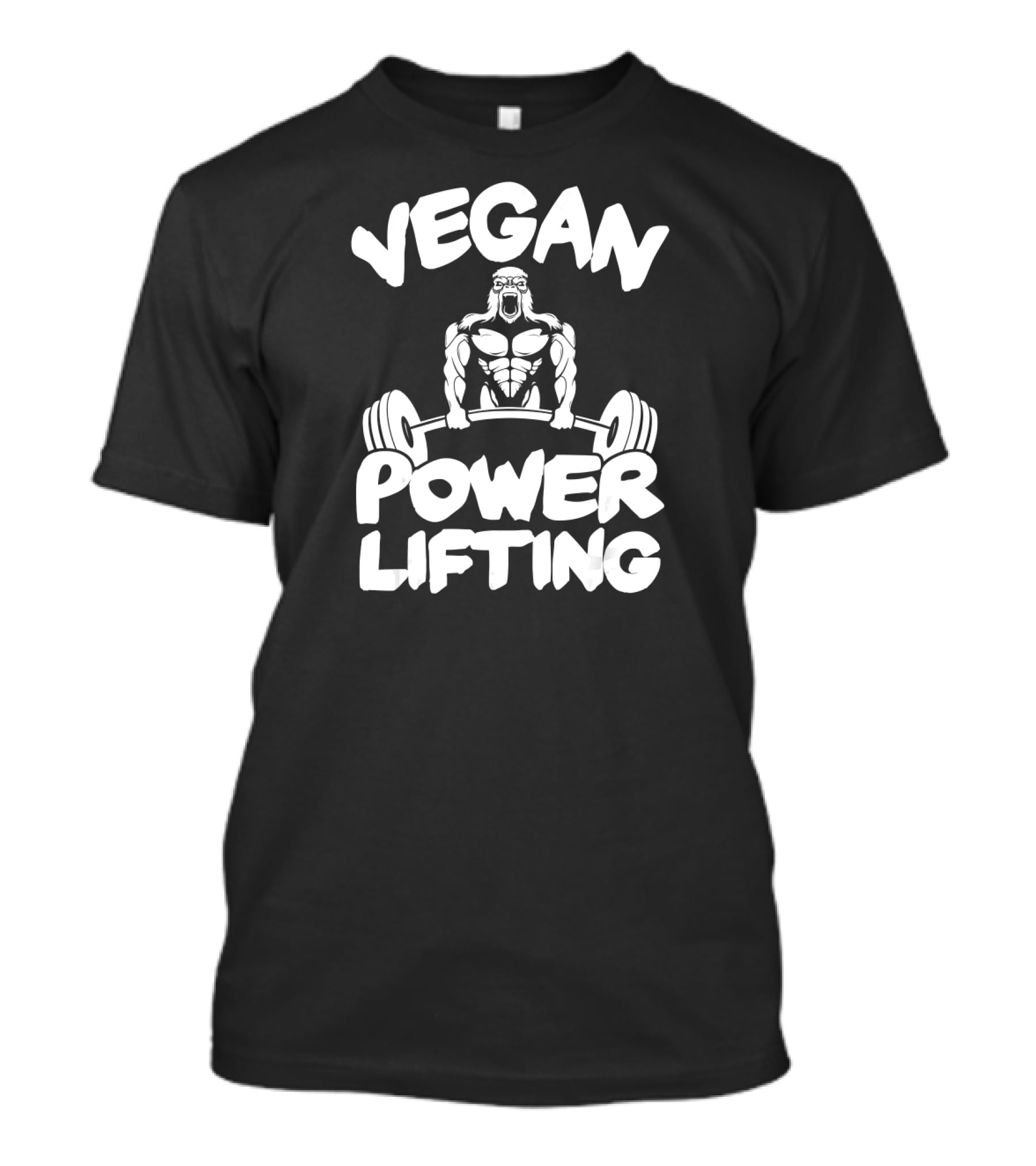Vegan Power Lifting Gym Motivation Bodybuilder Plant T-Shirt