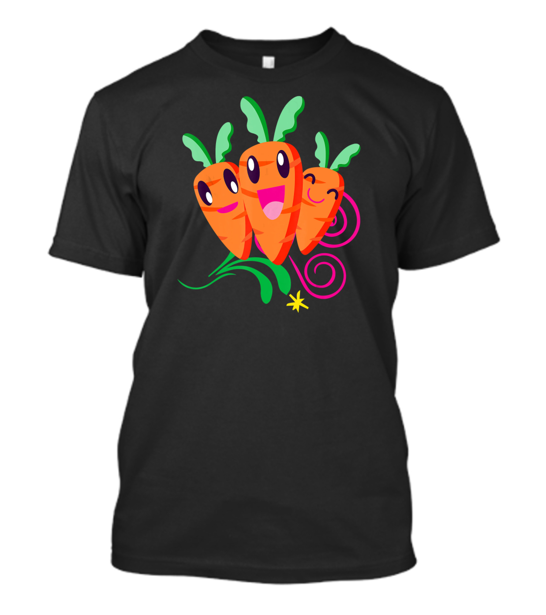 Easter Carrots With Funny Smiling Faces And Playful Expressions T-Shirt