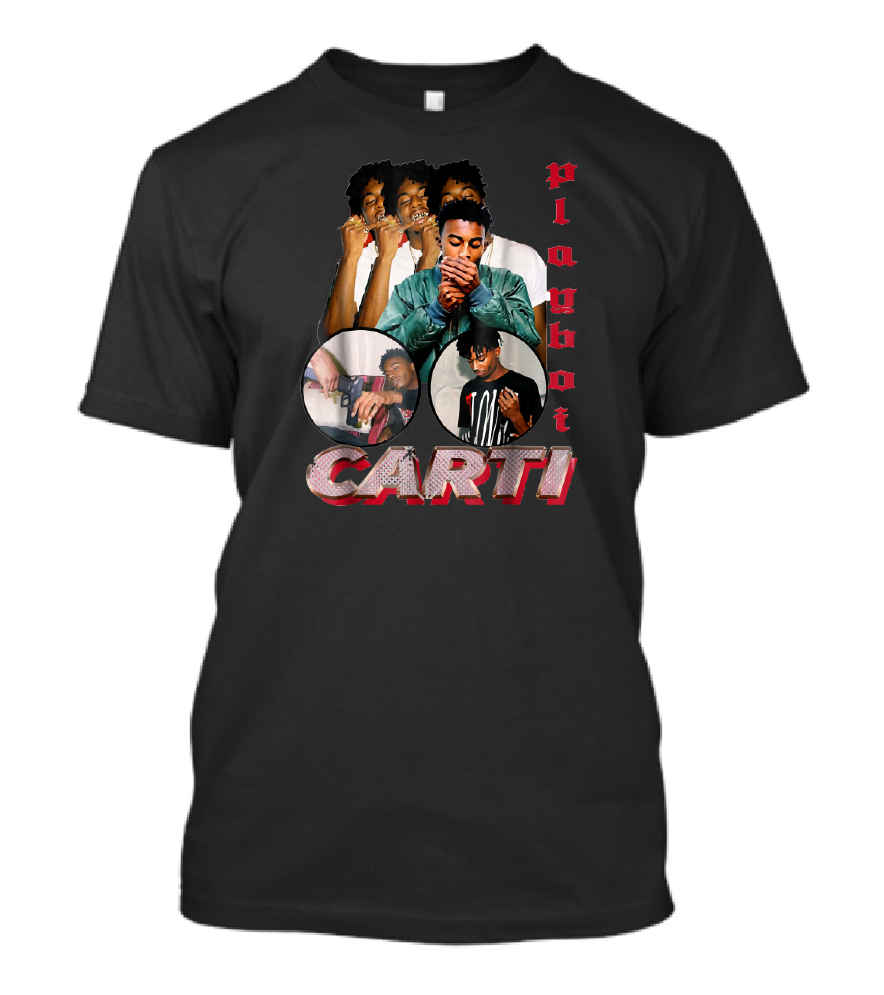 Vintage Playboi Carti Artistic Collage By Cinco Flare T-Shirt