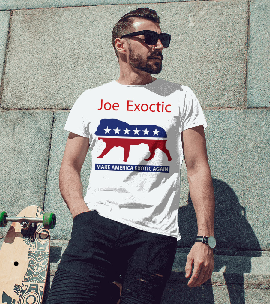Joe Exotic Make America Exotic Again Patriotic Mascot T-Shirt