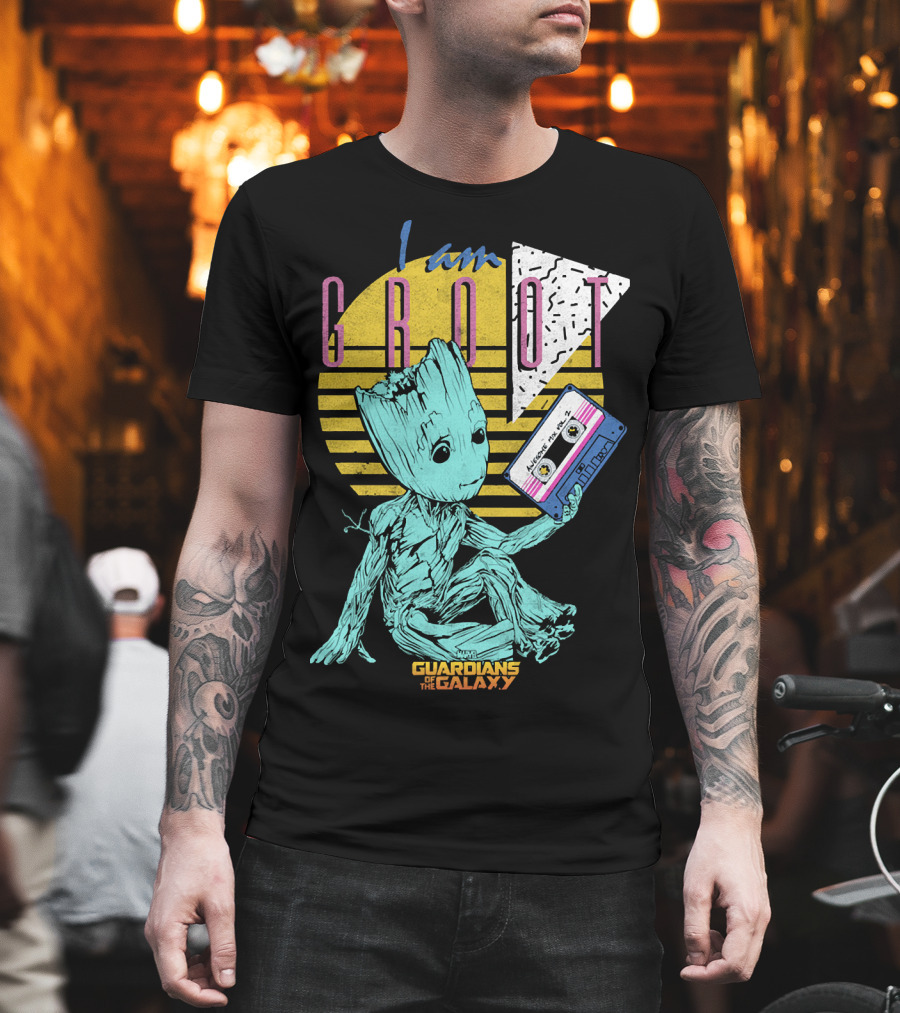 I Am Groot Guardians Of The Galaxy Mixtape T-Shirt