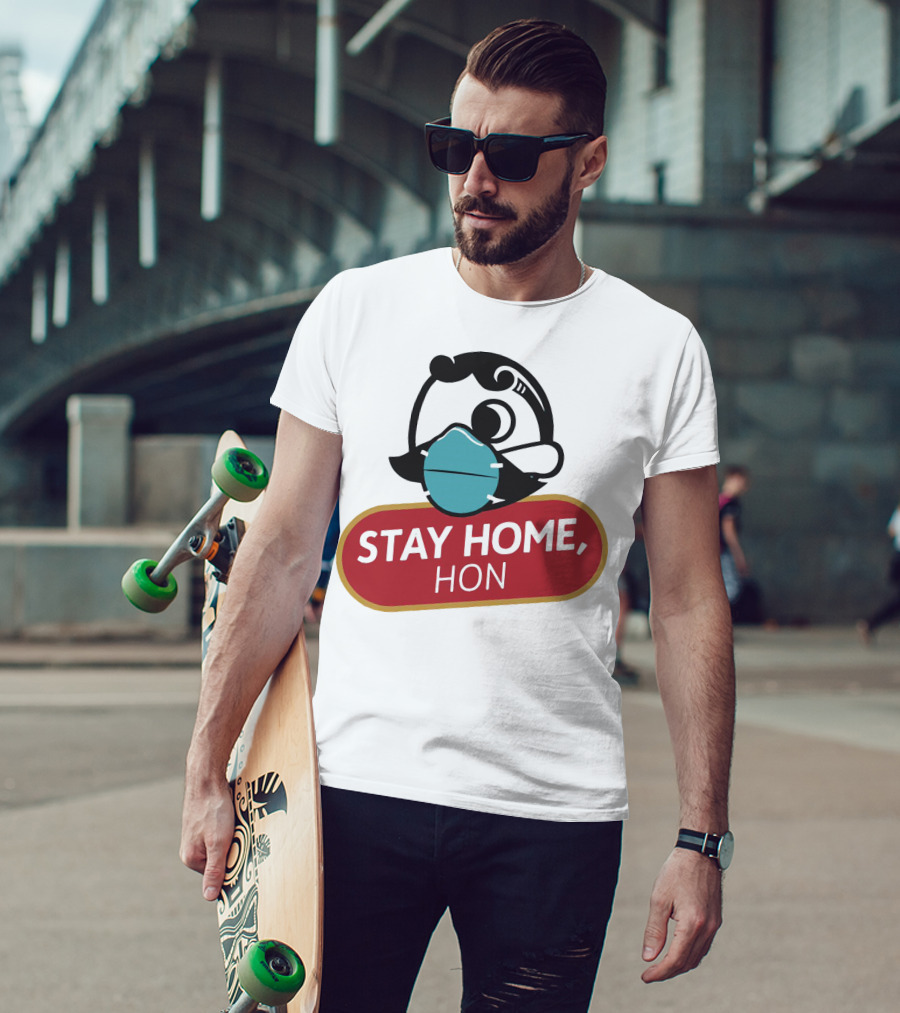 Stay Home Hon Rosie The Riveter Mask T-Shirt