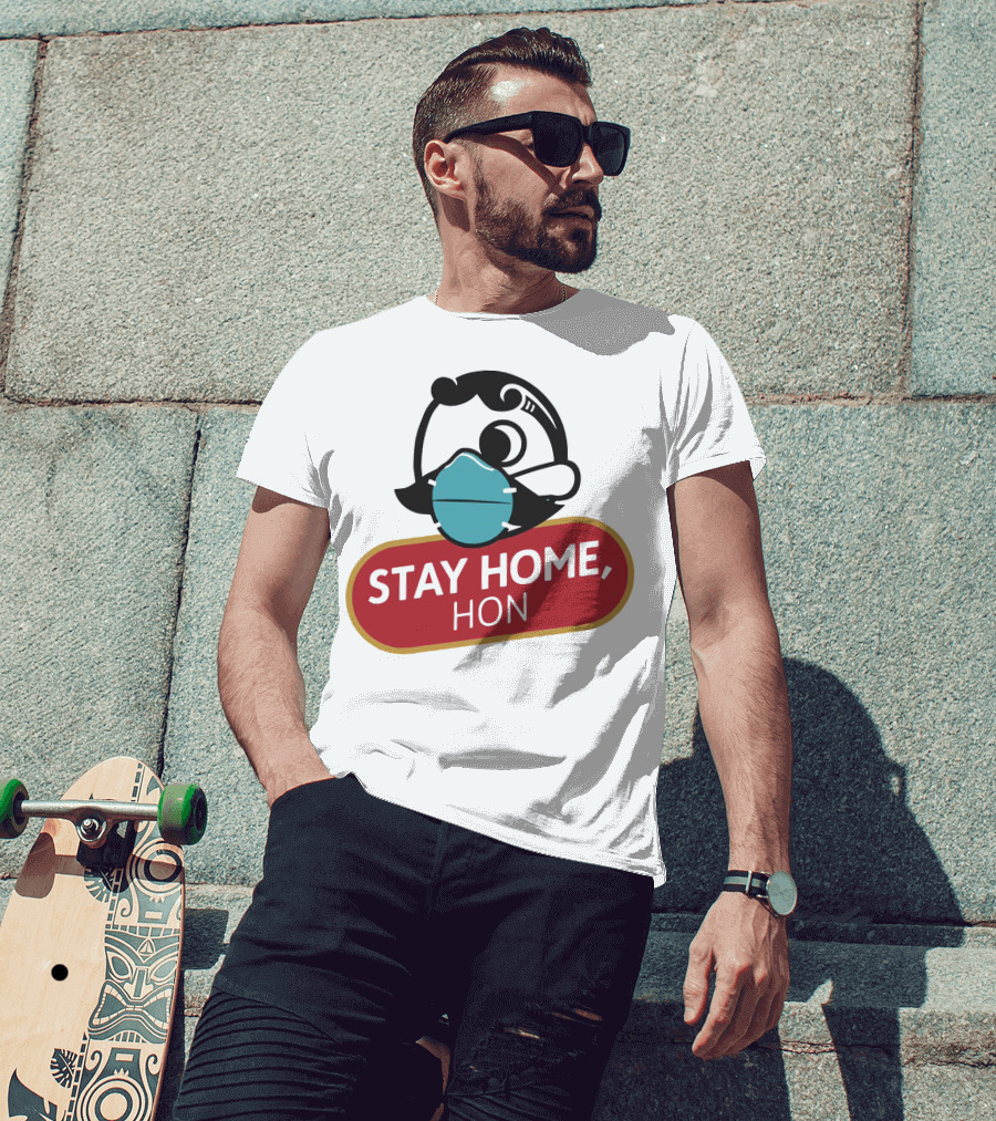 Stay Home Hon Rosie The Riveter Mask T-Shirt
