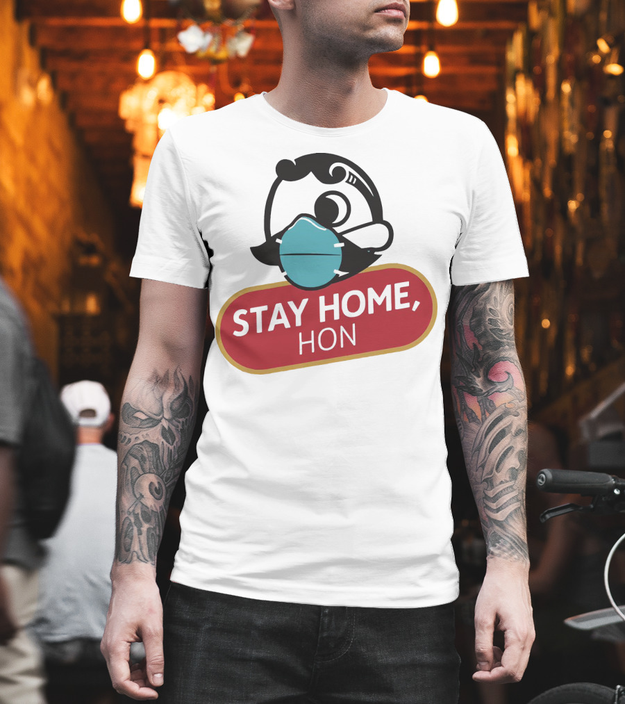 Stay Home Hon Rosie The Riveter Mask T-Shirt