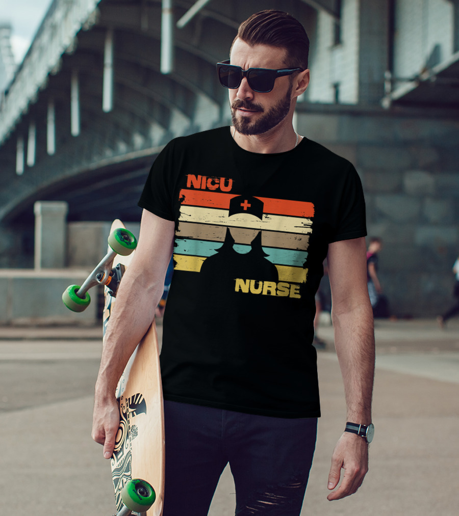 Nicu Nurse Vintage Retro Silhouette 76 T-Shirt