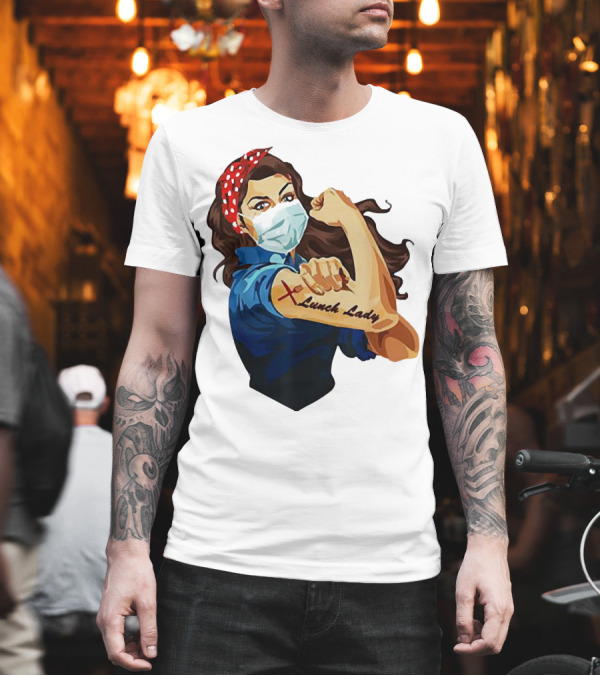 Strong Woman Masked Tattoo Lunch Lady Empowerment T-Shirt Strong Woman Masked Tattoo Lunch Lady Empowerment T-Shirt