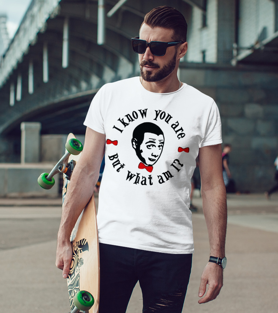 I Know You Are But What Am I Pee-wee Herman Face With Red Bowties T-Shirt