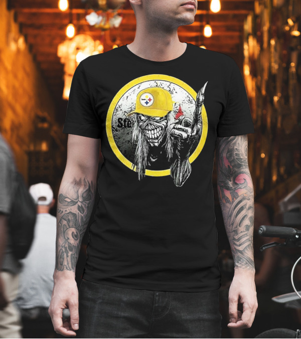 Pittsburgh Steelers Skull Fan T-Shirt Pittsburgh Steelers Skull Fan T-Shirt