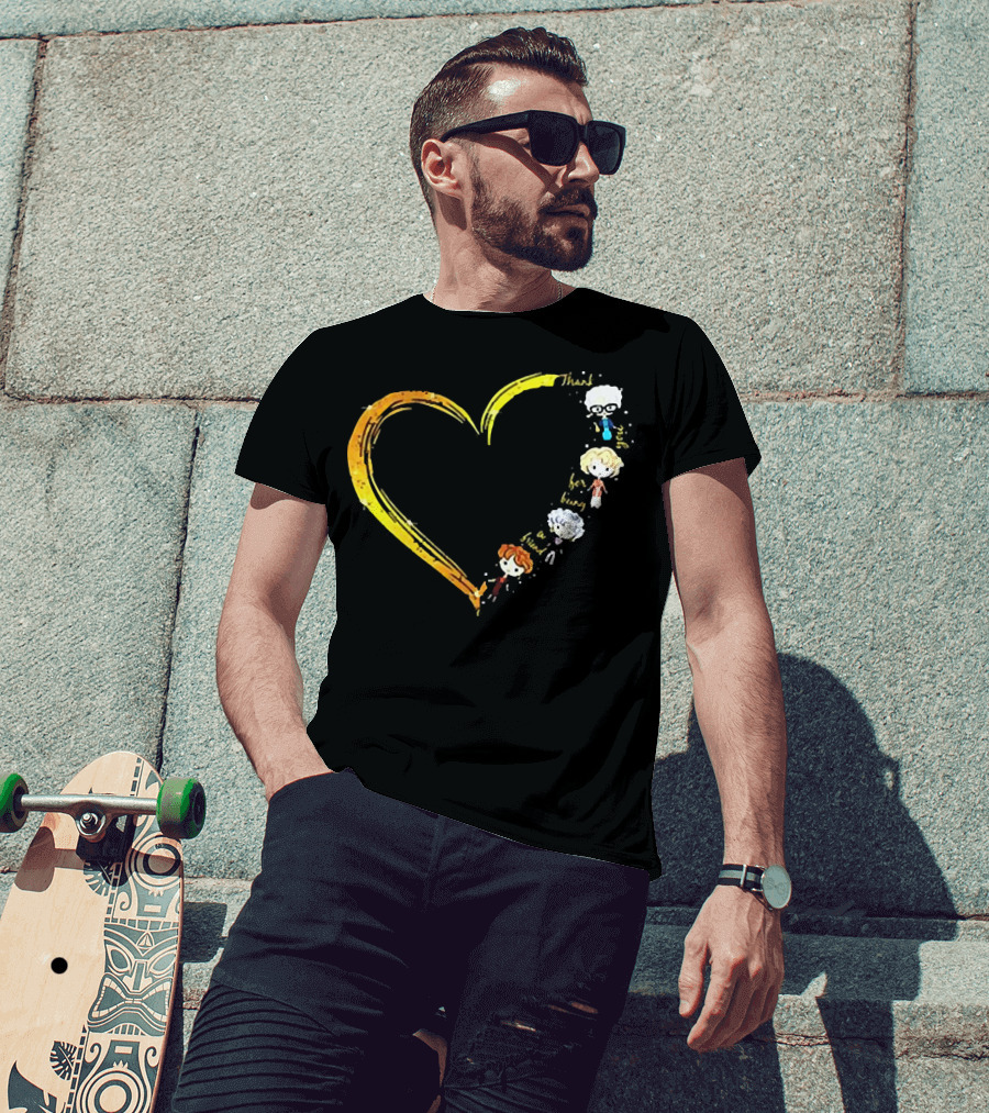 Thank You For Being A Friend Heart The Golden Girls Characters T-Shirt