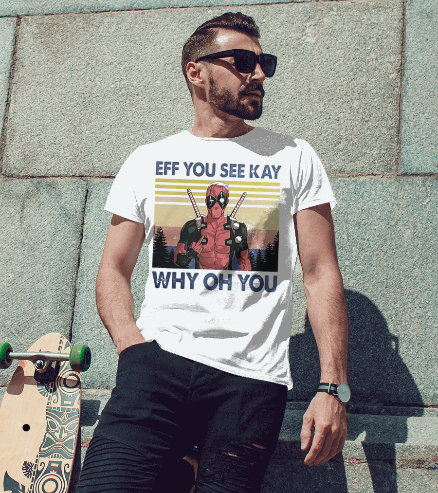 Eff You See Kay Why Oh You Retro Superhero T-Shirt
