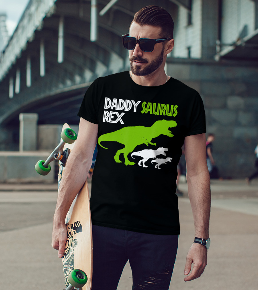 Daddysaurus Rex Funny Father's Day Dinosaur T-Shirt