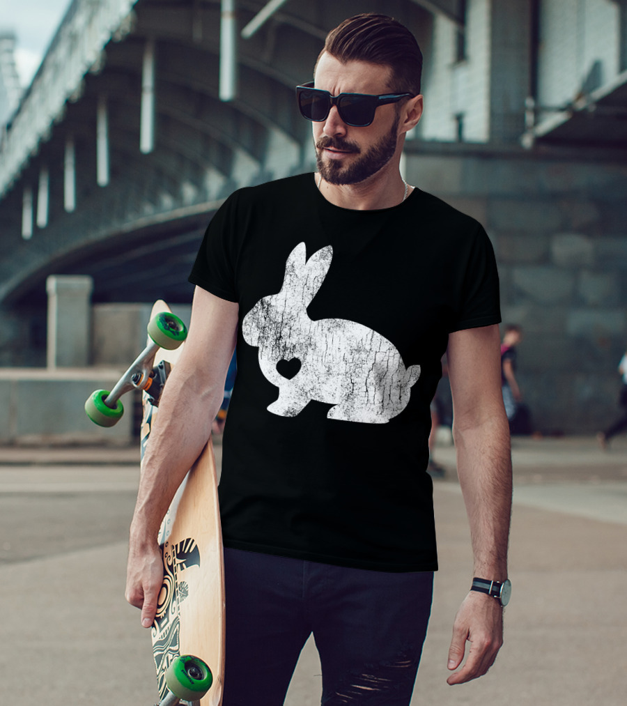 Love Heart Bunny Rabbit Lover Animal Pet Owner Easter T-Shirt