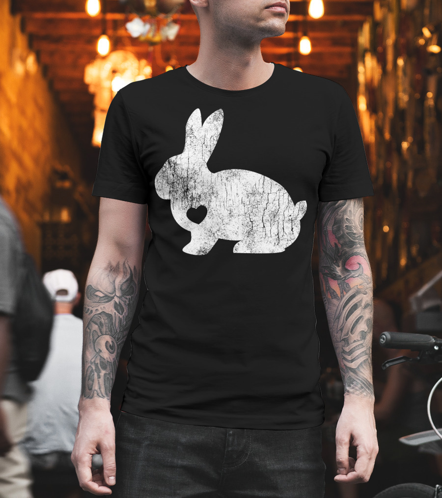 Love Heart Bunny Rabbit Lover Animal Pet Owner Easter T-Shirt
