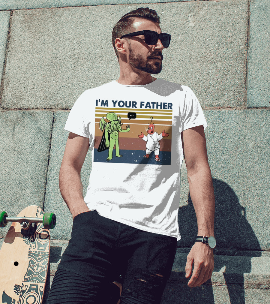 I'M YOUR FATHER Cthulhu Meets Space Alien In Costume Comedy T-Shirt
