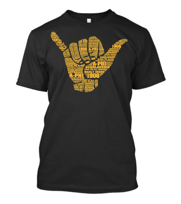 A-Phi 1906 Alpha Phi Hand Sign Scholarship Service Advocacy Outreach T-Shirt