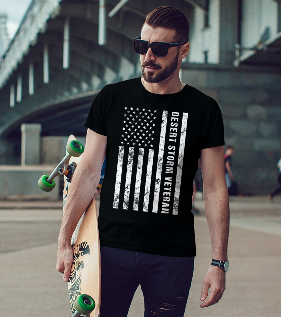 American Flag Desert Storm Veteran T-Shirt