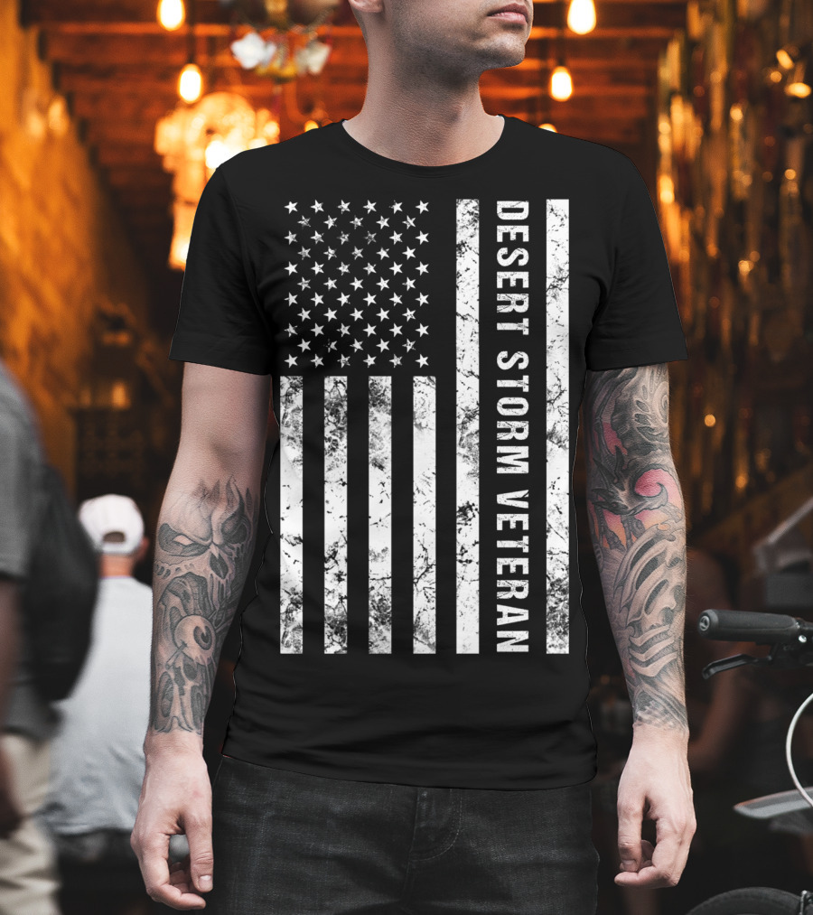 American Flag Desert Storm Veteran T-Shirt