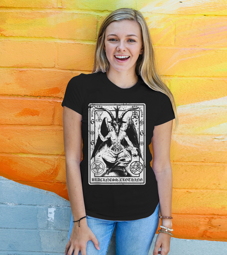 Blackness Clothing Baphome Satanic Dark Art Evil 666 Luzifer T-Shirt