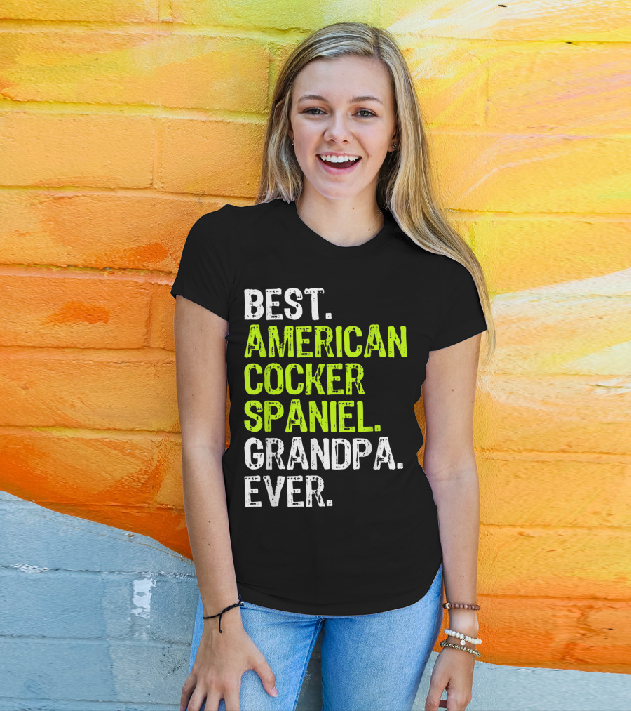 Best American Cocker Spaniel Grandpa Ever T-Shirt