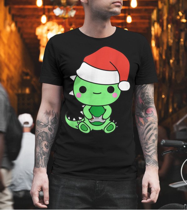 Christmas Gaming Dinosaur Santa Gamer Nerd T-Shirt Christmas Gaming Dinosaur Santa Gamer Nerd T-Shirt