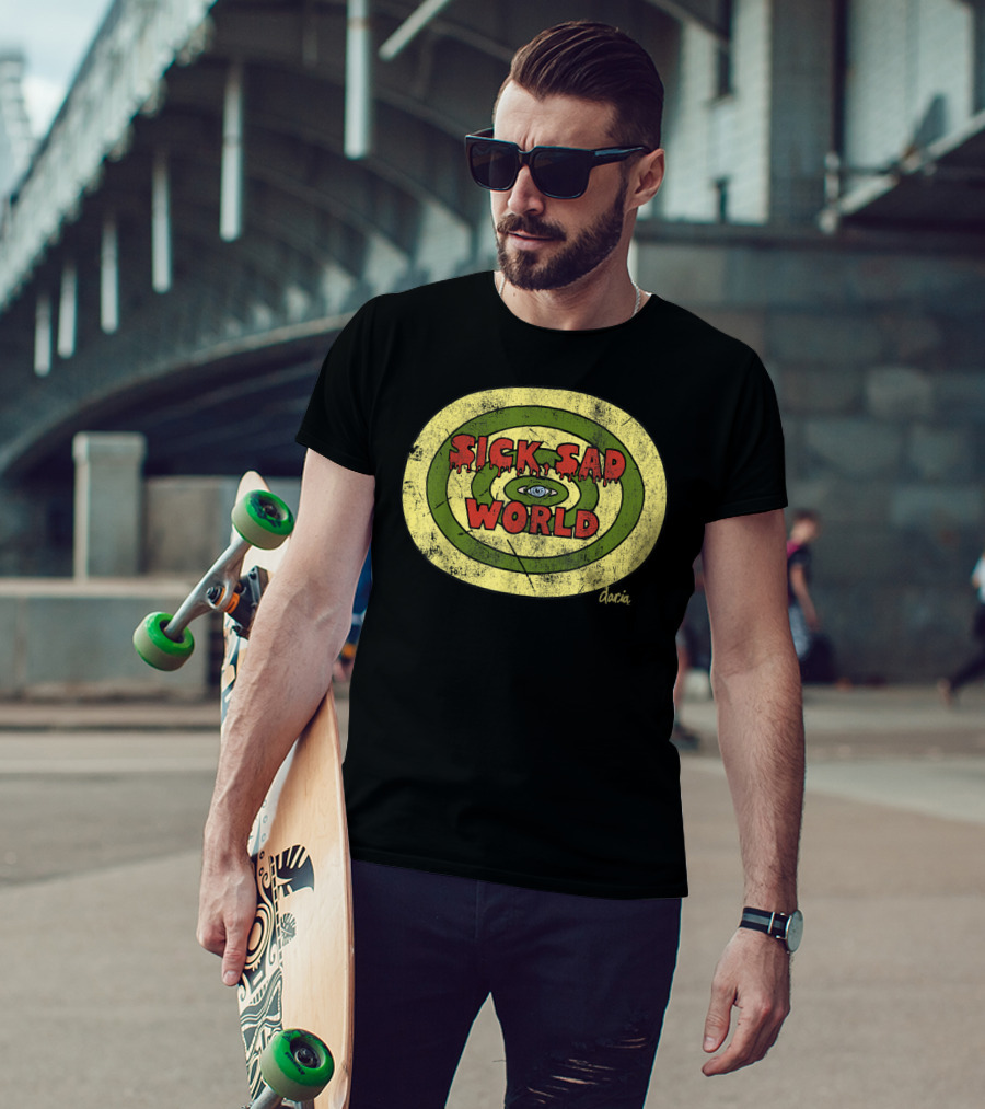 Daria Sick Sad World Eye Drippy Text T-Shirt
