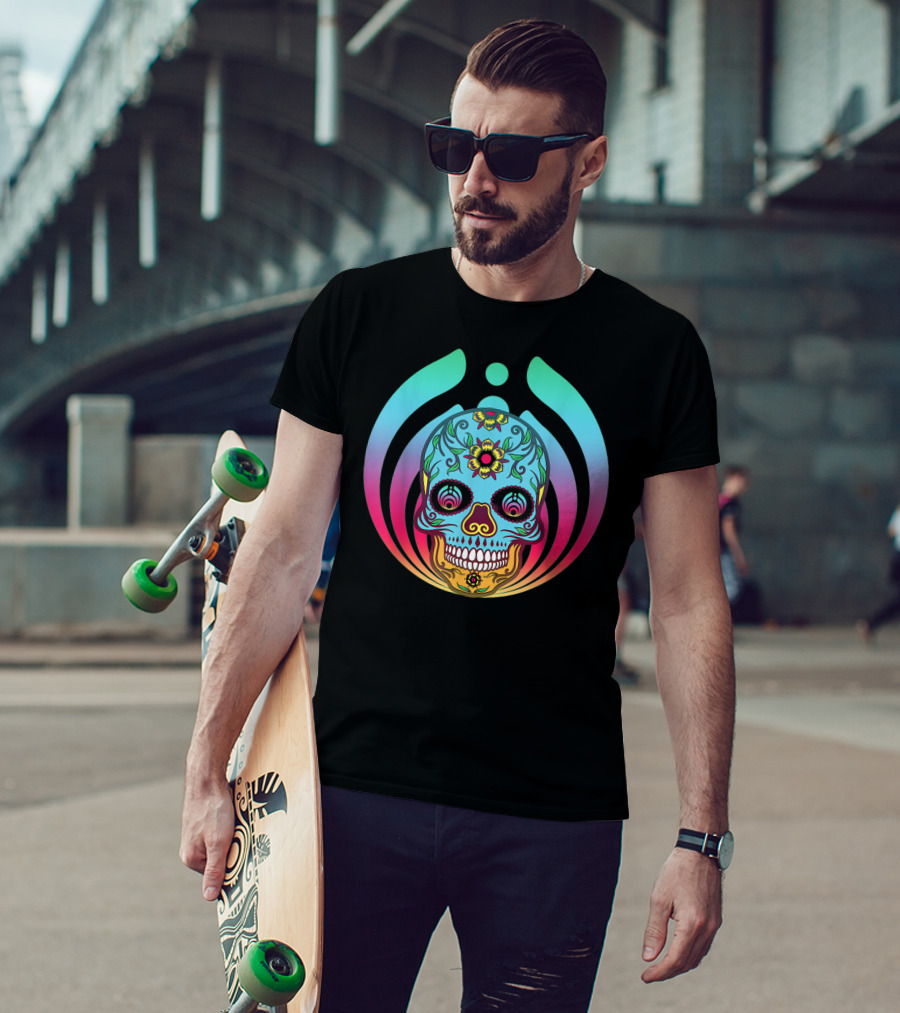 Bassnectar Edm Rave Clothes Bass Head Sugar Skull Bass Drop T-Shirt