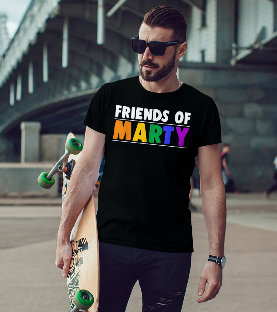 Friends Of Marty Rainbow Color T-Shirt