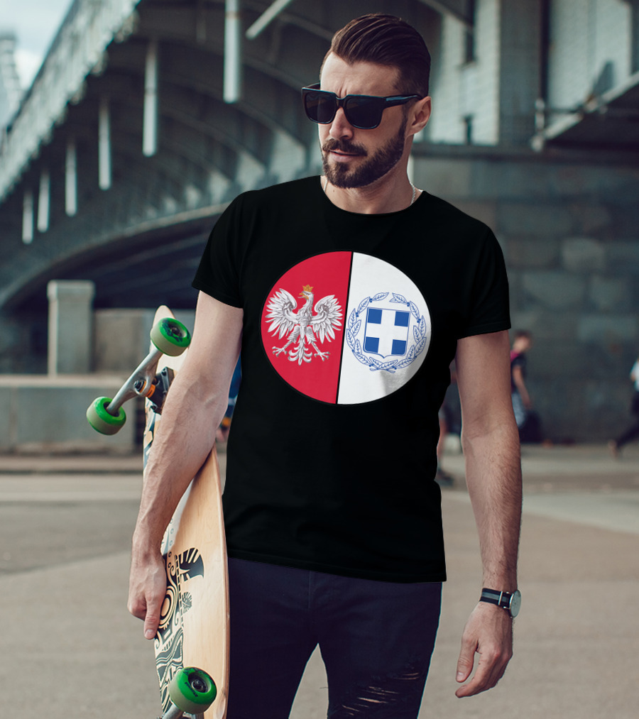 Poland White Eagle Greece National Emblems T-Shirt